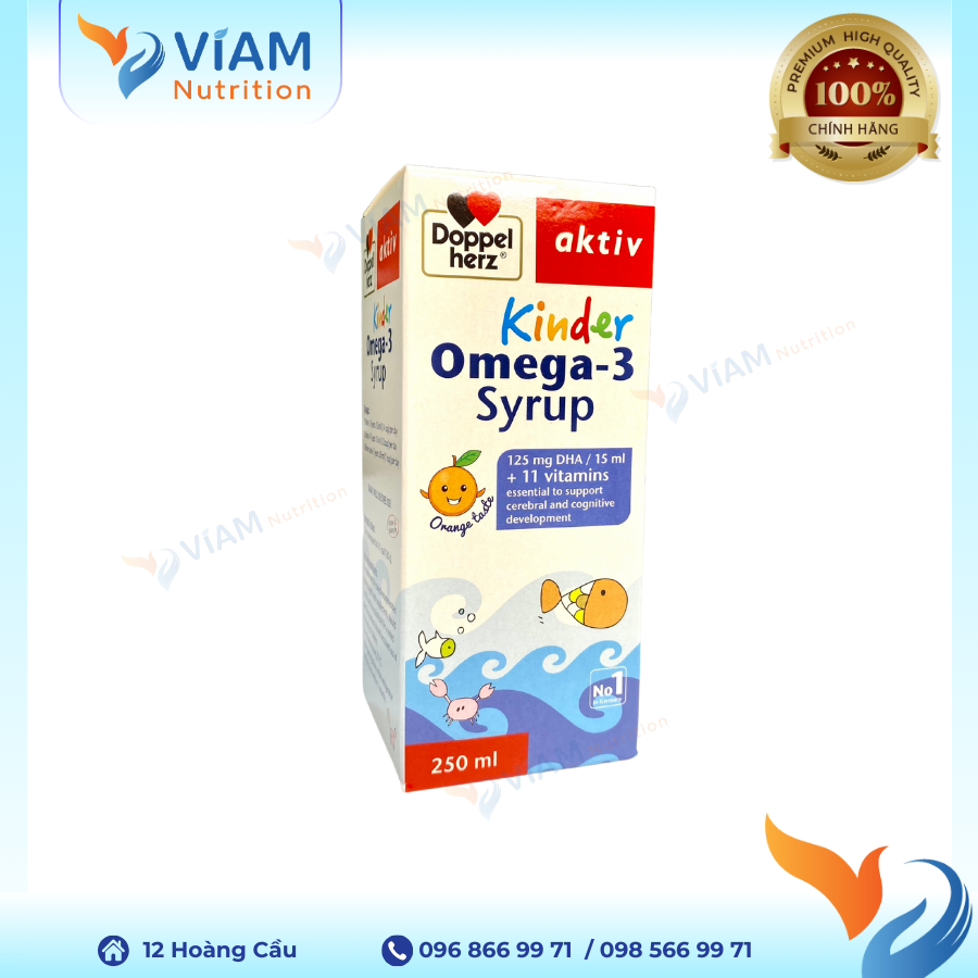  Kinder omega 3 (syrup) - Hỗ trợ phát triển não bộ và thị lực 