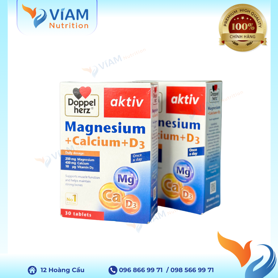  Magnesium + Calcium + D3 (Hộp 3 vỉ x10 viên) 