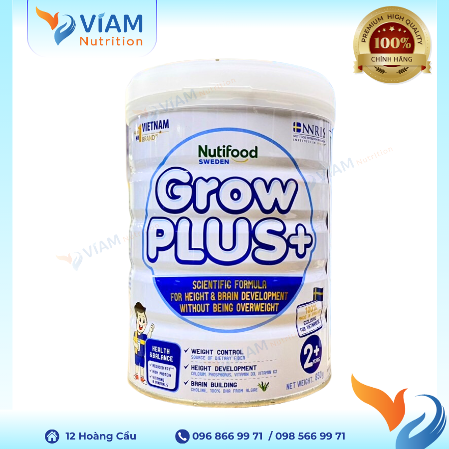  Sữa GrowPLUS+ Trắng 850g (từ 2 tuổi) 