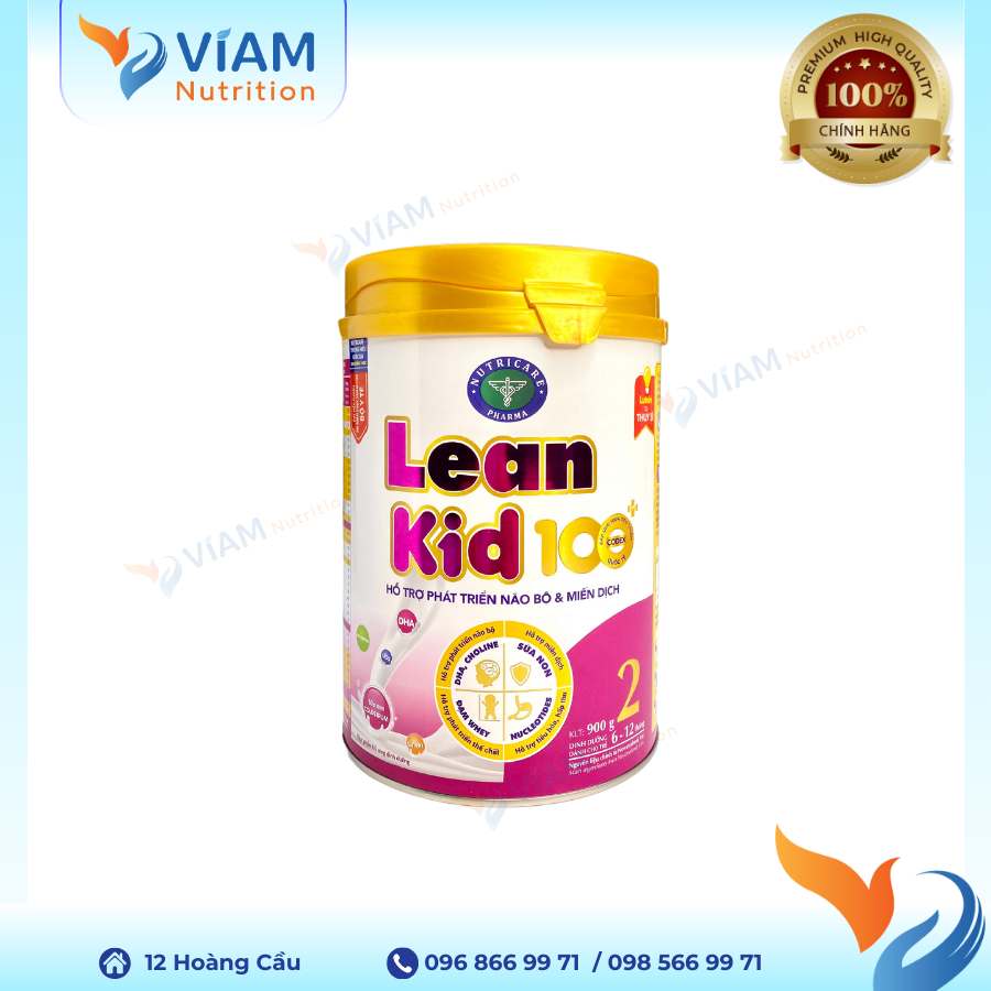  Sữa Lean Kid 100+ 2 (900gr) 