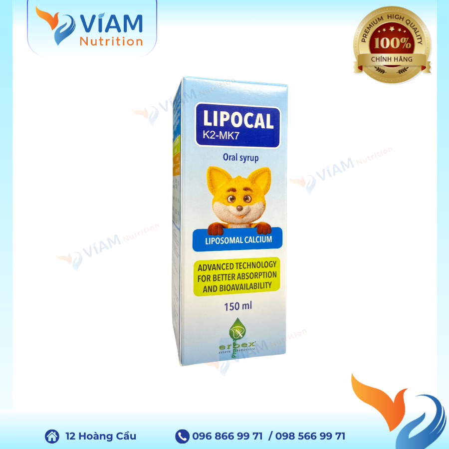  Lipocal K2 MK7 - Hỗ trợ phát triển xương và răng cho bé 