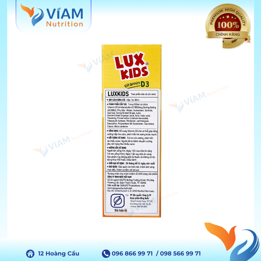  LUXKIDS - Vitamin D3 30ml 