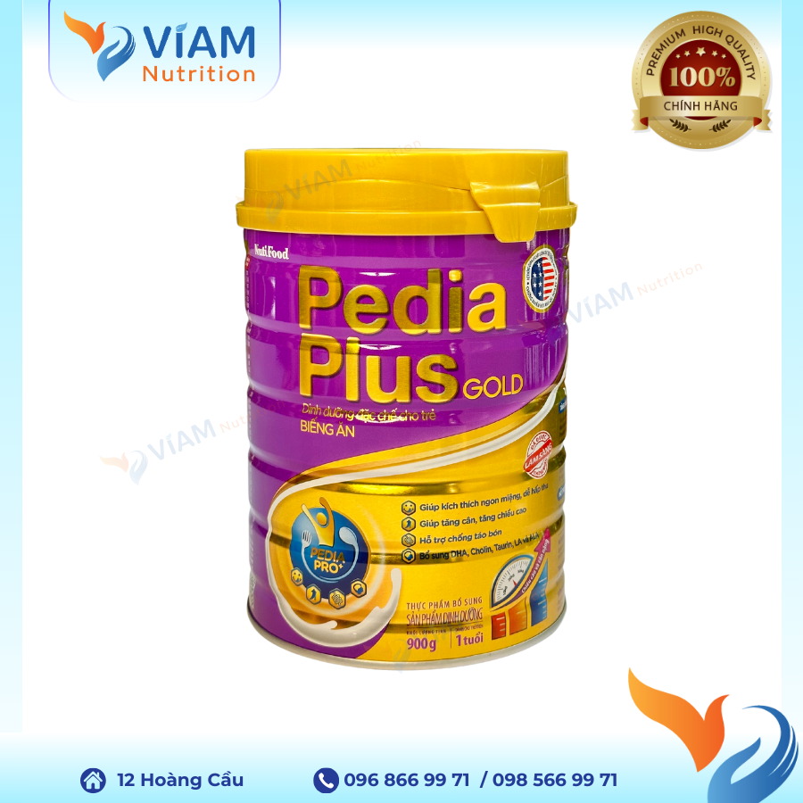  SỮA PEDIA PLUS GOLD DINH DƯỠNG ĐẶC CHẾ CHO TRẺ BIẾNG ĂN TRÊN 1 TUỔI (Lon 900g) 