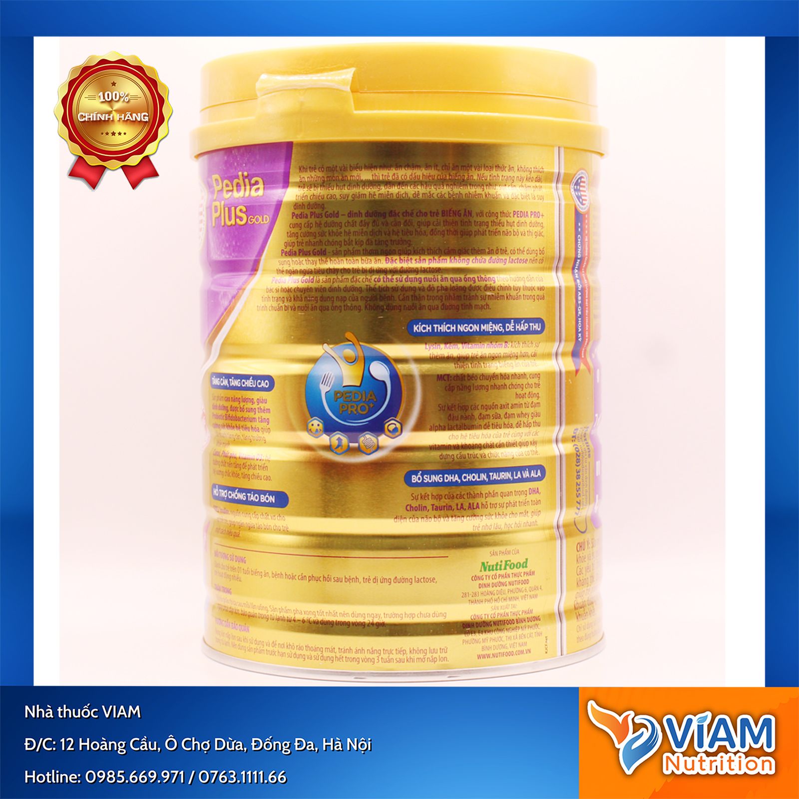  SỮA PEDIA PLUS GOLD DINH DƯỠNG ĐẶC CHẾ CHO TRẺ BIẾNG ĂN TRÊN 1 TUỔI (Lon 900g) 