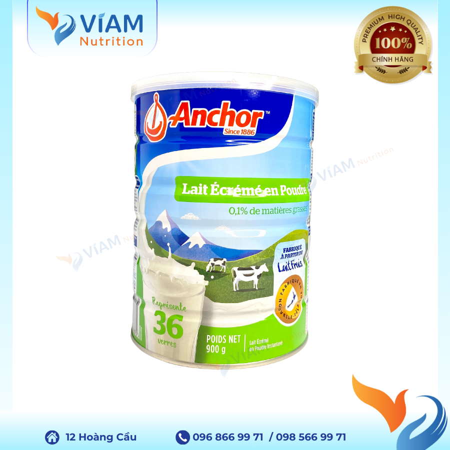  Sữa bột Anchor Skim Milk Powder 900g 