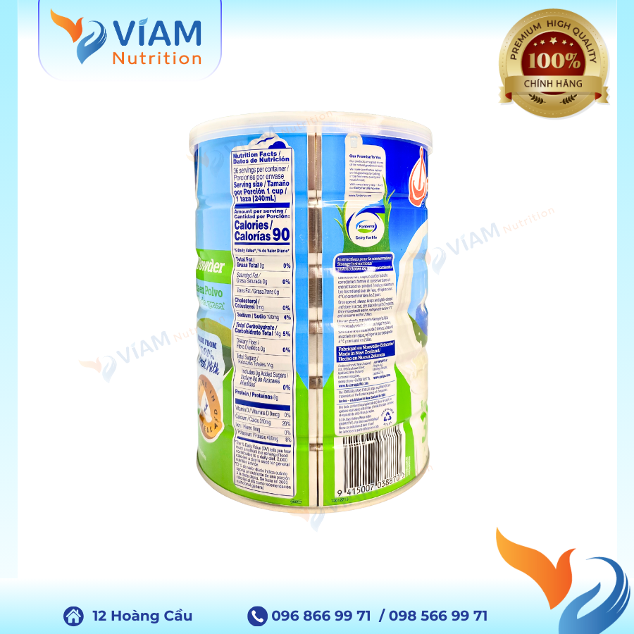  Sữa bột Anchor Skim Milk Powder 900g 