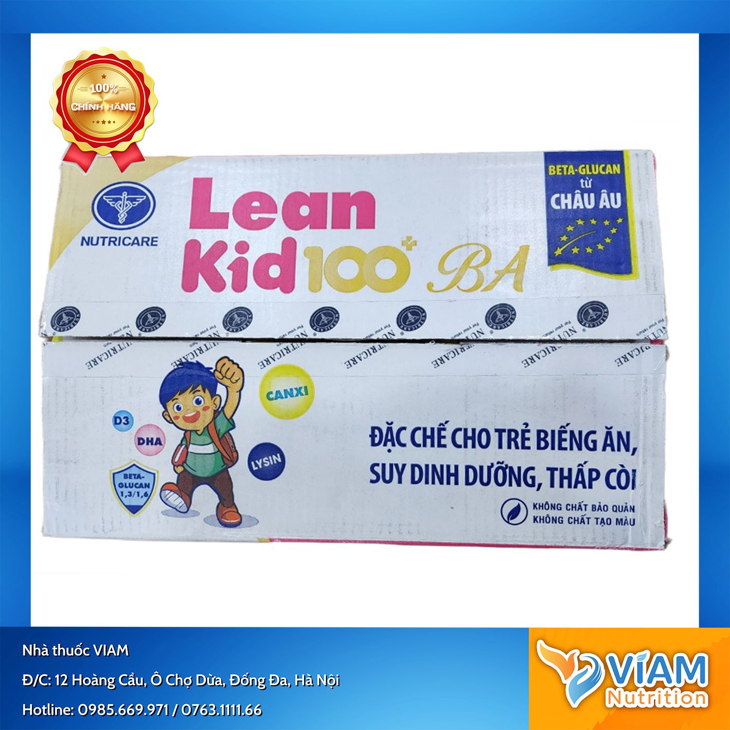  Sữa bột pha sẵn Lean Kid BA 110ml (Thùng 12 vỉ) 