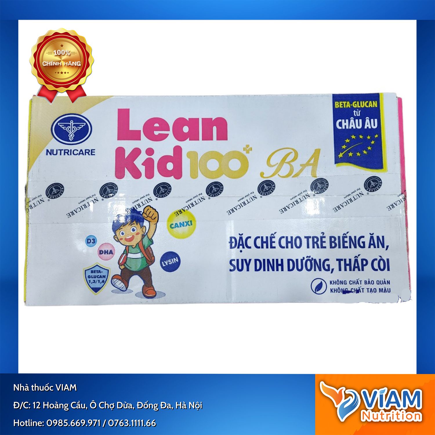  Sữa bột pha sẵn Lean Kid BA 180ml (Thùng 12 vỉ) 