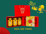  Hoa lộc vàng - Túi Ivory đỏ 3 lọ (hũ) 200g BÒ MIẾNG (Có Hộp chia ngăn bên trong) 