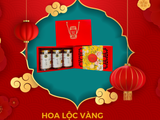  Hoa lộc vàng - Túi Ivory đỏ 3 lọ (hũ) 200g BÒ MIẾNG (Có Hộp chia ngăn bên trong) 