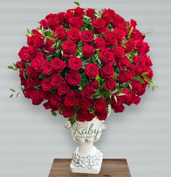 BÌNH HOA 99 BÔNG HỒNG ĐỎ NHẬP KHẨU