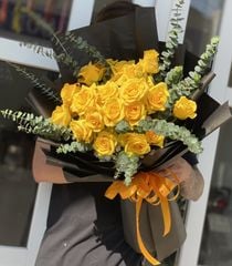 BÓ HOA 20 BÔNG HỒNG VÀNG LUNG LINH