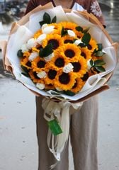 BÓ HOA 25 BÔNG HƯỚNG DƯƠNG