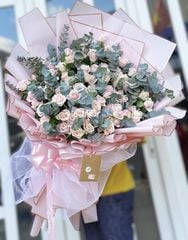 Bó hoa 88 bông hồng pastel