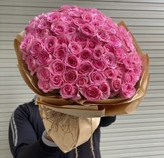 BÓ HOA 99 BÔNG HỒNG DÂU