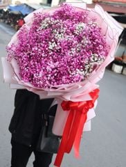 Bó Hoa Baby Hồng Sen Tròn