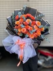 BÓ HOA HỒNG CAM SPIRIT XINH XẺO