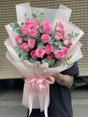 BÓ HOA HỒNG DÂU ĐƠN GIẢN