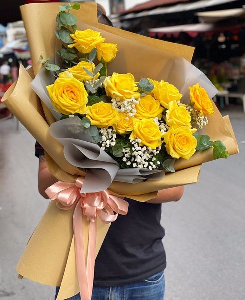 BÓ HOA HỒNG VÀNG