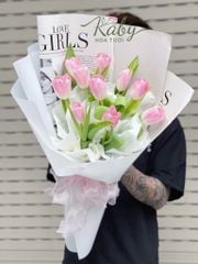 Bó hoa 10 bông tulip hồng