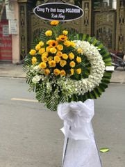 Lẵng hoa phúng điếu 1 tầng