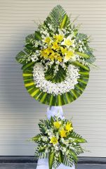 Lẵng hoa viếng 2 tầng đẹp