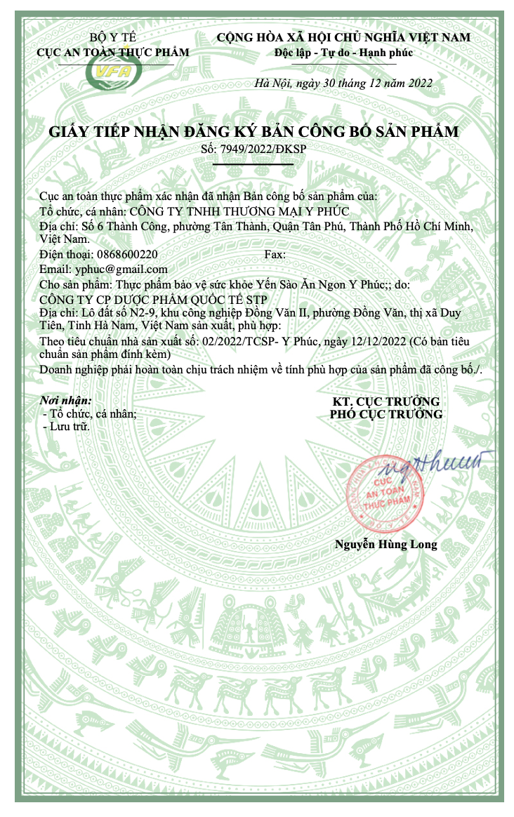  Yến sào ăn ngon Y Phúc 