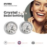 tròn đá ct - Nụ đá tròn tráng vàng trắng - hãng studex