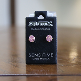 NỤ ĐÁ CZ HỒNG 6MMV- STUDEX - CHO DA NHẠY CẢM