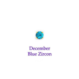 NỤ ĐÁ SINH THÁNG 12 - MÀU ĐÁ BLUE ZIRCON - STUDEX - CHO DA NHẠY CẢM