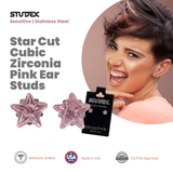 NỤ CZ SAO HỒNG CT - STUDEX - CHO DA NHẠY CẢM