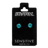 NỤ ĐÁ SINH THÁNG 12 - MÀU ĐÁ BLUE ZIRCON - STUDEX - CHO DA NHẠY CẢM