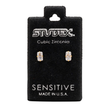 NỤ ĐÁ CZ HÌNH CHỮ NHẬT CV - STUDEX - CHO DA NHẠY CẢM