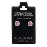 NỤ ĐÁ CZ HỒNG 6MMV- STUDEX - CHO DA NHẠY CẢM