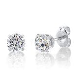 5mmT - Khuyên tai tráng vàng trắng Studex gắn đá cỡ 5mm