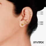 NỤ TRÒN TRƠN VÀNG SIZE 4MM - STUDEX - CHO DA NHẠY CẢM