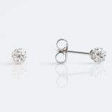 Cầu Trắng - Khuyên tai quả cầu đá màu trắng size 4,5 mm hãng Studex