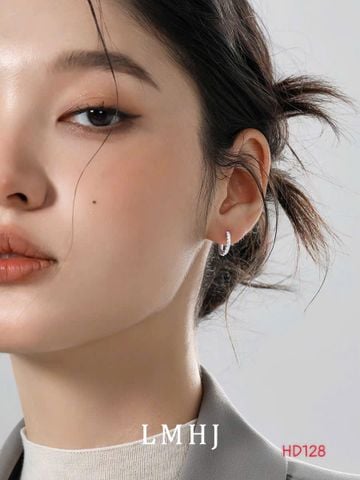 KHUYÊN BẠC Ý ĐÔI TRÒN ĐÁ