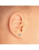 Baby TNH - Khuyên tai bông hoa nhỏ nhuỵ hồng dành cho bé sơ sinh