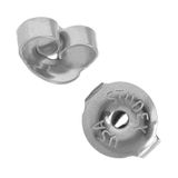 6mmT - Khuyên tai tráng vàng trắng Studex gắn đá cỡ 6mm