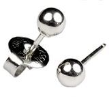 tròn trơn 5mmt - Nụ bi trơn cỡ 5mm tráng vàng trắng -  hãng studex