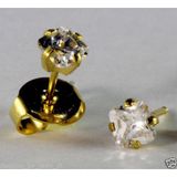 Platinum 3mm vuông Gold Plate