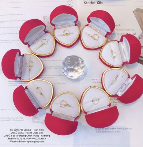 Vàng 14k - Khuyên Tròn trơn 07