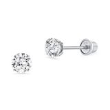 KHUYÊN VÀNG TRẮNG MỸ 14K ĐÁ 3M