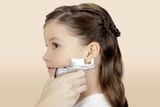 6mmT - Khuyên tai tráng vàng trắng Studex gắn đá cỡ 6mm