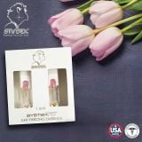 5mmT - Khuyên tai tráng vàng trắng Studex gắn đá cỡ 5mm