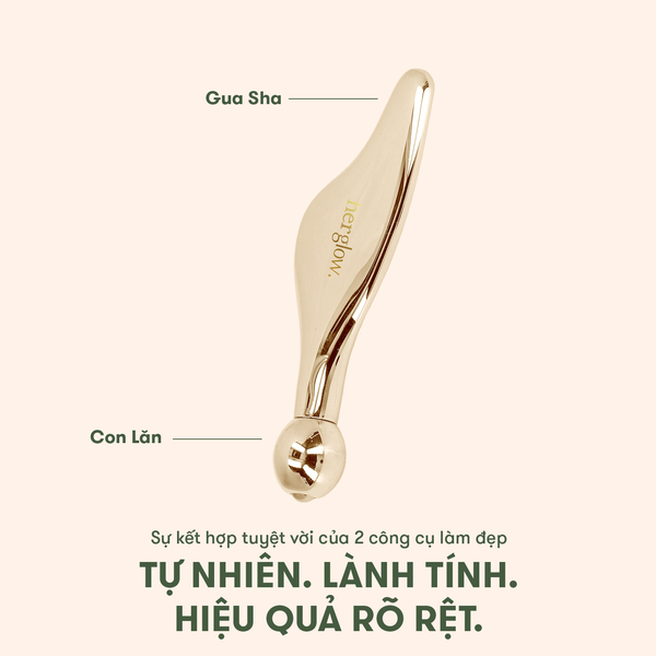  Gua Sha Hợp Kim Kèm Con Lăn Bọng Mắt 