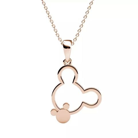 HERGLOW, DÂY CHUYỀN, BẠC 925, PHỦ VÀNG HỒNG, MẶT HÌNH CHUỘT MICKEY