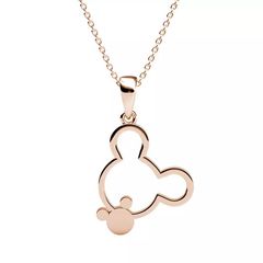 HERGLOW, DÂY CHUYỀN, BẠC 925, PHỦ VÀNG HỒNG, MẶT HÌNH CHUỘT MICKEY