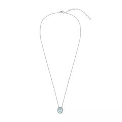 HERGLOW, DÂY CHUYỀN, BẠC 925, MẠ VÀNG 18K, MẶT ĐÁ QUÝ TOBAZ, HÌNH BẦU DỤC